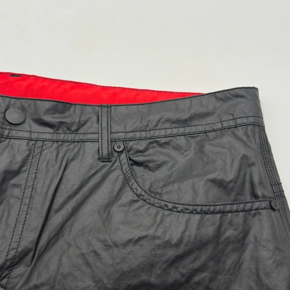 Diesel Waykeeki-F Board Shorts Men' Size 36 Metallic Swim Trunks Wet Look Coated